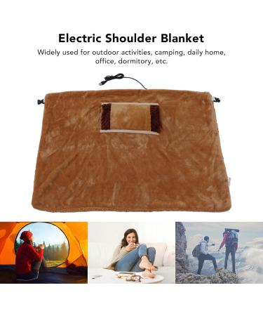 Heated Warm Scarf - 5V Low Voltage USB Flannel Heating Blanket for Home & Office - Safe & Multifunctional | Brown - Buy Online on GoSupps.com