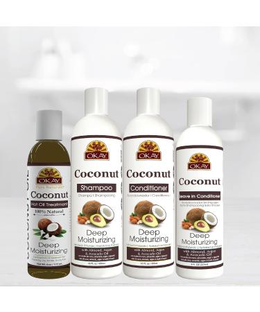 Okay Coconut Deep Moisturizing Hair Care Gift Set - 4pk (12 oz) | International Shipping Available - Buy Online on GoSupps.com