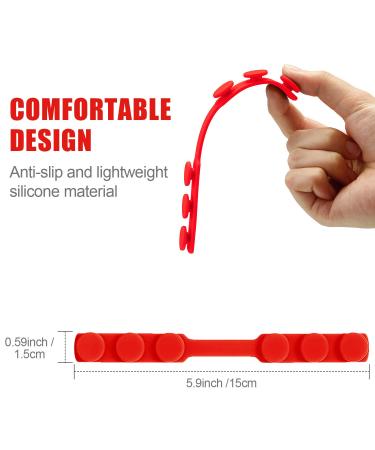 Adjustable Silicone Mask Extender Hooks - Pack of 12 Anti-Tightening Ear Grip Accessories in Black, Rose Red, Green, Purple - Buy Online on GoSupps.com
