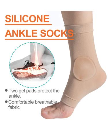 Povihome Ankle Bone Cushioning Sleeve with Gel Pads - Ideal for Running, Skating, and Athletic Footwear | 1 Pair - Buy Online on GoSupps.com