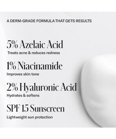 Geologie Clear Skin Face Cream | Clear System Daily Moisturizer with SPF15 for Acne-Prone Skin | Azelaic Acid Niacinamide & Hyaluronic Acid | Lightweight & Oil Free | 60 ML 2 Fl Oz (Pack of 1) - Buy Online on GoSupps.com
