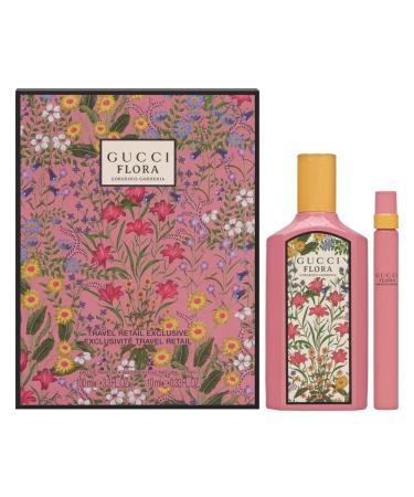 Gucci Flora Gorgeous Gardenia 2 Pcs Gift Set For Women: 3.3 EDP Spray + Mini Pen EDP Spray 0.33