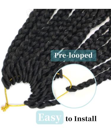 8Packs Goddess Box Braids Crochet Hair With Curly Ends 22inch Pre-looped Bohomian Crochet Box Braids Synthetic Braiding Hair Extensions (22 inch 1B) 22 Inch(Pack of 8) 1B - Buy Online on GoSupps.com