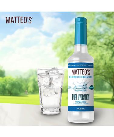 Matteo's Sugar-Free Hydration Concentrate - Electrolyte Drink for Quick Rehydration & Endurance Ideal for Workouts Travel Heat & Sun Delicious with Vitamins & Nutrients Plain Flavor 750ml 6-pack 750 ml (Pack of 6) - Buy Online on GoSupps.com