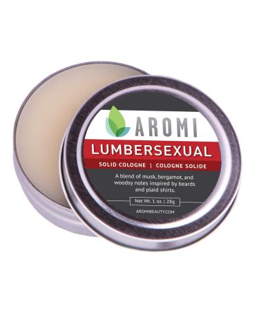 Aromi Solid Cologne | Cashmere Woods and Musk Scent Powdery Fragrance Musk Travel Alcohol-Free Concentrated Wax-Based Scent Men's Stocking Stuffer Gift (Lumbersexual)