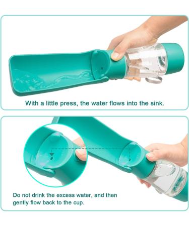 Ticfly Portable Dog Water Bottle - Travel-Friendly Foldable Pet Water Dispenser | Durable & Leak-Proof | Perfect for Hiking & Outdoor Adventures (Blue) - Buy Online on GoSupps.com