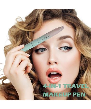 4-in-1 Travel Makeup Pen - Brown Eyeliner Eyebrow Pencil Eyeshadow Lip Liner & Highlighter | Multi-Functional Makeup Solution for On-the-Go | Perfect for International Shipping - Buy Online on GoSupps.com