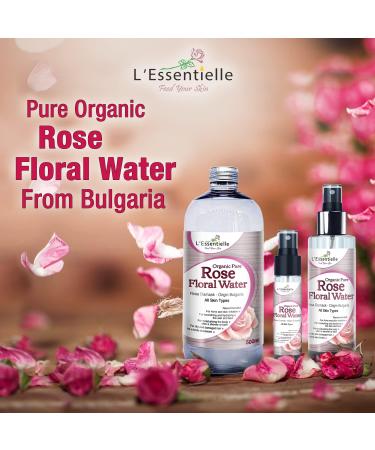 Organic Rose Water 100% Pure Natural Alcohol Free Hydrosol Face & Skin Toner with Storage Gift Box - Buy Online on GoSupps.com