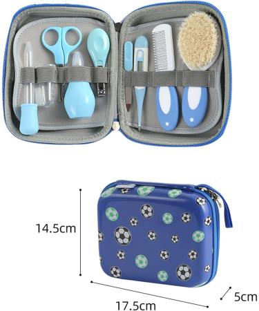 RoseFlower Baby Healthcare and Grooming Kit - 9 in 1 Newborn Essentials Nursery Care Set for Infant Toddlers - Nail Clipper, Nose Cleaner, Toothbrush, Nasal Aspirator - Boys Girls Kids - Buy Online on GoSupps.com