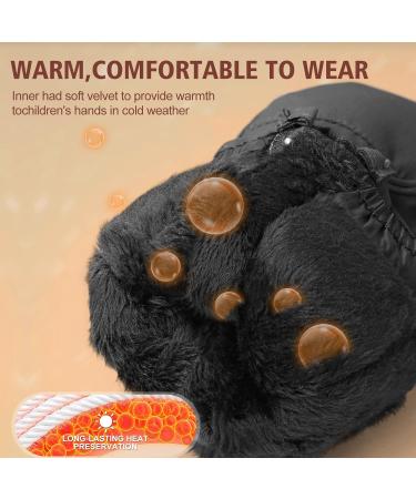 Andake Children's Winter Gloves - Waterproof Windproof Skiing & Outdoor Gear for Boys & Girls - Warm Black Gloves - Buy Online on GoSupps.com