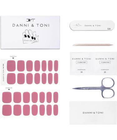 DANNI & TONI 28 Stickers Semi Cured Gel Nail Polish Strips Gel Nail Stickers Solid Colour (Pink Lemonade) Medium Violet Red Salon-Quality Gel Nail Polish Strips Manicure Stickers Set - Buy Online on GoSupps.com