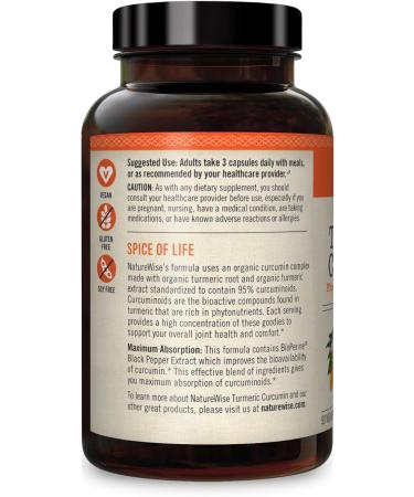 NatureWise Women's Multivitamin & Turmeric Curcumin 2250mg with 95% Curcuminoids & BioPerine Black Pepper Extract Joint Support - Buy Online on GoSupps.com