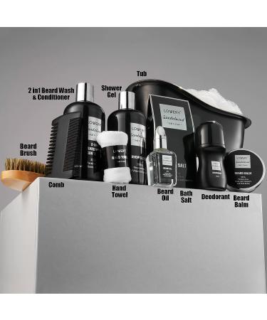 Fathers Day Gifts Beard Kit & Body Care Gifts for Men  Sandalwood Spa Gift Baskets  Mens Bath & Beard Grooming Kit for Him  Unique Birthday Gifts for Him with Beard Balm  Growth Oil  Deodorant & More - Buy Online on GoSupps.com