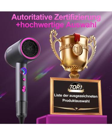 TISOUTEC Professional Hair Dryer 2400W with AC Motor Ions & Diffuser - 4-in-1 Hot/Cold 3 Speed/Heat Levels for Fast Drying - Travel-Friendly Hair Care Solution - Buy Online on GoSupps.com