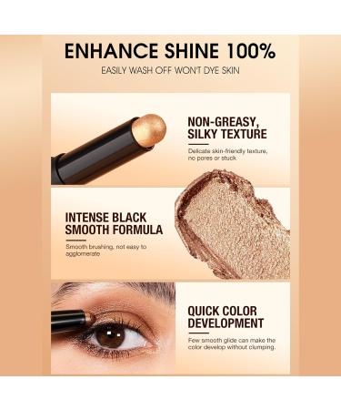 8 Couleurs Glitter et Matte Eyeshadow Stick Set 8Pcs Metallic Eyeshadow Crayon Longue Dur e Imperm able Cr me Crayon Maquillage Yeux - Buy Online on GoSupps.com