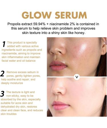 Korean Face Glow Serum with Propolis and Niacinamide | For All Skin Types - Buy Online on GoSupps.com