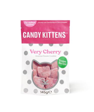 Candy Kittens Candy Kittens Vegan Cherry Sweets packed with fruit juice and natural ingredients great little kitten flavors vegetarian sweets 145g bag