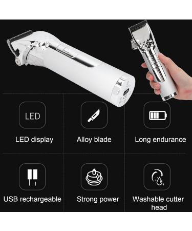 Detailer Trimmer Long Usage Life Large Capacity Battery Hair Clipper Men's Hair Clipper for Business Trip for Traver for Home for Men (Silver) - Buy Online on GoSupps.com