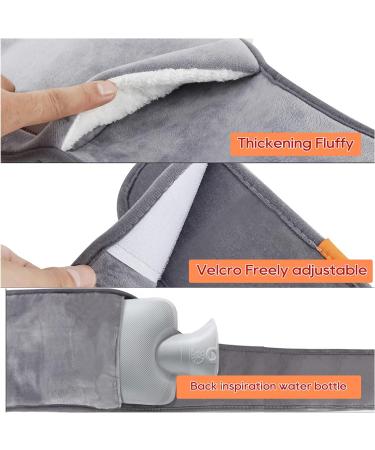 GUROTD Hot Water Bottle with Plush Cover for Pain Relief - Set of 3 Grey Hot Water Bag Pouches - Buy Online on GoSupps.com