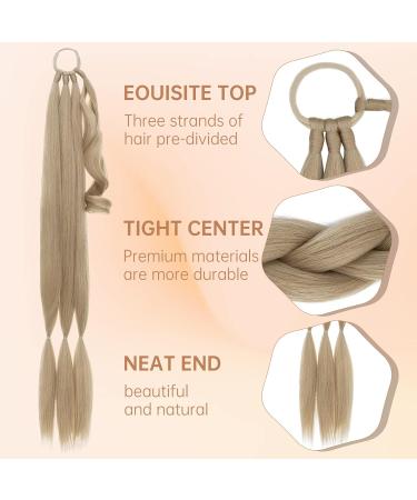 MY-LADY 34 Ash Blonde DIY Braided Ponytail Extension- Soft Synthetic Hairpiece - Buy Online on GoSupps.com