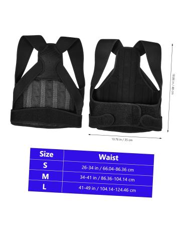 BESPORTBLE Posture Corrector Belt Back Brace Support - Adjustable Neoprene Back Strap for Improved Posture - Breathable Design for Men - 48x35x5 cm - Buy Online on GoSupps.com
