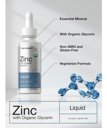 Horb ach Liquid Zinc Drops | 2 Oz | with Organic Glycerin | Vegetarian Non-GMO Gluten Free Supplement - Buy Online on GoSupps.com