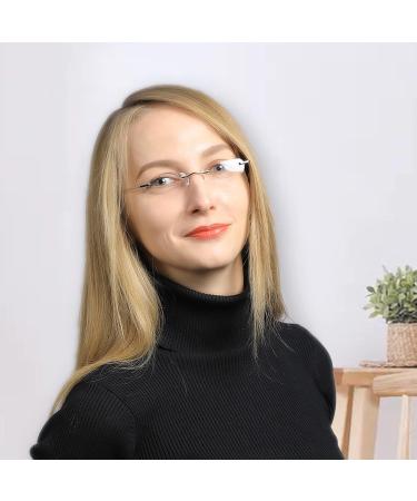 TERAISE Upgrade Lightweight Frameless Reading Glasses for Men and Women - Clear Lens Readers w/Pen Clip Tube Case (2.0X) - International Shipping Available - Buy Online on GoSupps.com