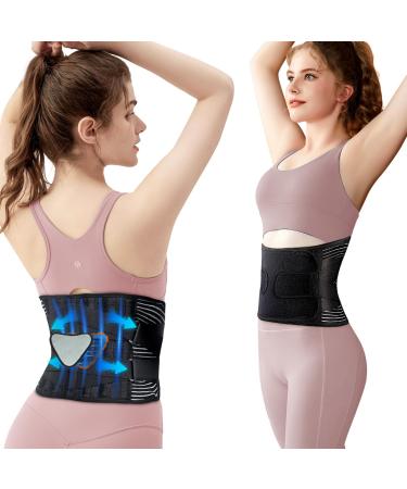 Lower Back Brace for Women - Back Brace for Lower Back Pain Relief with 6 Stays - Adjustable Back Brace Posture Corrector with Lumbar Support Pad - Breathable Anti-Slip Lower Back Brace - M Medium