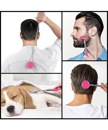 Telescoping Back Scratcher with 3 Detachable Heads | Extendable Bear Claw/Rake Scratcher | Pink | Tukuos - Buy Online on GoSupps.com
