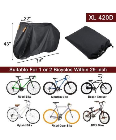 Waterproof Outdoor Bike Cover - 420D Ripstop Material for 1-2 Bikes | All Season Protection - Buy Online on GoSupps.com