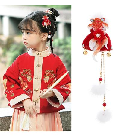 AJOIDR Festive Embroidered Hair Clip Sweet Girls Cute Hair Barrettes Clip Headwear Pompoms Accessories for Women Girls - Buy Online on GoSupps.com