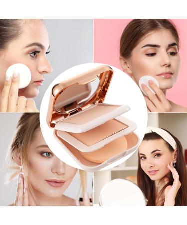 Linsition Face Powder Compact Double Layer Translucent Finish Powder MakeupLong Lasting Waterproof Face Makeup Pore Filler Oil Control Setting Powder Makeup for Coverage Natural Skin - Buy Online on GoSupps.com