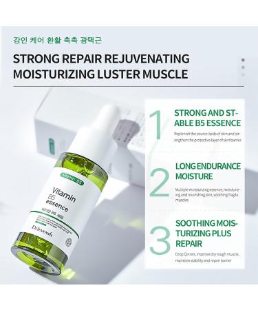 DEleventh Korean Brand Vitamin B5 Face Serum 30ml / Hydrate and Soothe Skin with Centella Asiatica Sodium Hyaluronate and Ceramide NP for a Calm Nourished and Radiant Complexion - Buy Online on GoSupps.com
