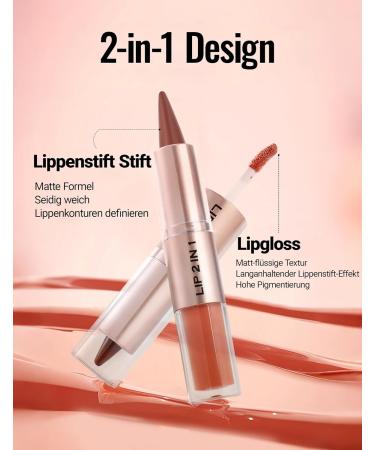 Erinde 2-in-1 Lipstick and Gloss #07 Matte - Buy Online on GoSupps.com