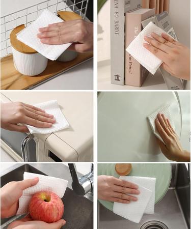 Multi-Purpose Dish Cloth Cleaning Cloth Kitchen Rag Washable Cleaning Towel Washing Cloth Lints - Buy Online on GoSupps.com