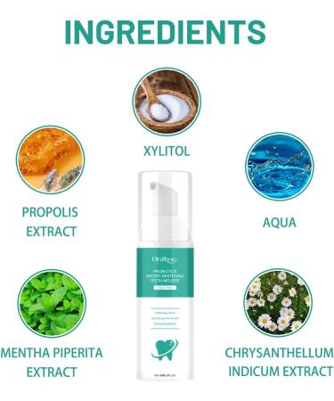 2 Stuck Bright Whitening Teeth Mousse & Toothpaste - Herbal Oral Repair Treatment Deep Cleaning & Brightening - 60ml - Buy Online on GoSupps.com