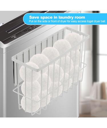 Qivine Magnetic Dryer Ball Holder - Organize 6 Wool Dryer Balls | Magnetic Lint Bin for Laundry Room - Buy Online on GoSupps.com