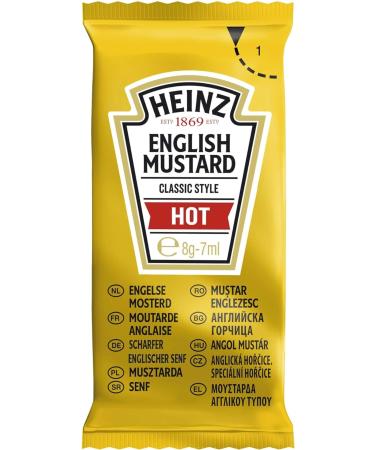Heinz English Mustard Sachets 50 Pack. Convenient Single-Serve Packet. Individually wrapped.