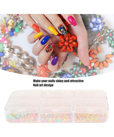 5 Boxes Nail Art Beads Glittery Nail Rhinestones Set with Different Shapes and Sizes Portable Plastic Manicure Art Beads with Transparent Storage Box Nail Art Decoration for Nail Salon - Buy Online on GoSupps.com