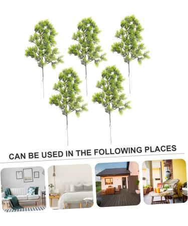 ABOOFAN 25 Pcs Simulated Pine Leaves Xmas Pine Branches Party Adornment Preserved Eucalyptus Halloween Wreath Branches Faux Plant Green Pine Needles Home Goods Decor Plastic Thuja Leaf Dark Greenx5pcs mediumx5pcs - Buy Online on GoSupps.com