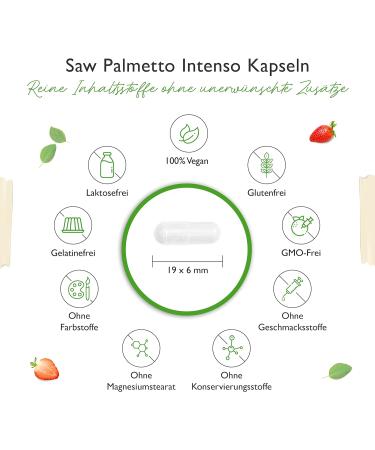 Saw Palmetto Extract 500mg - 180 Vegan Capsules | Premium Quality | 5% Phytosterols | Lab Tested | No Additives | High-Dose Supplement - Buy Online on GoSupps.com