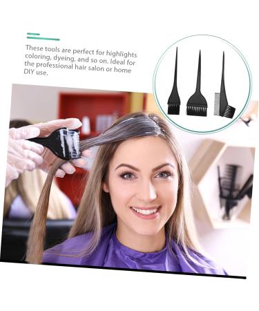 Housoutil 1 Set Hair Coloring Tools Hair Color Applicator Hair Coloring Supplies Hair Coloring Kit Hair Mixing Bowl Hair Dye Hair Tinting Brush Baking Oil Hair Comb Plastic 20.5x6cm Black - Buy Online on GoSupps.com