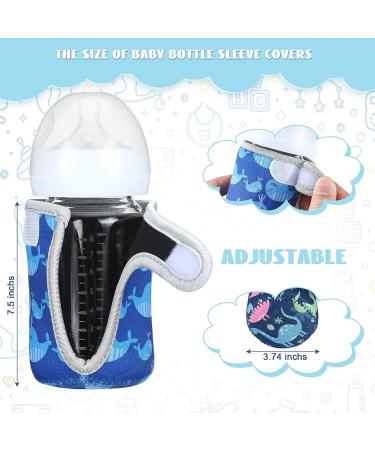 Irenare 6 Pieces 8 oz Glass Baby Bottles Sleeve Covers Bundle - Neoprene Adjustable Heat Cold Retention Sleeves for Newborn Feeding Bottles (Shark, Whale, Dinosaur) - Buy Online on GoSupps.com