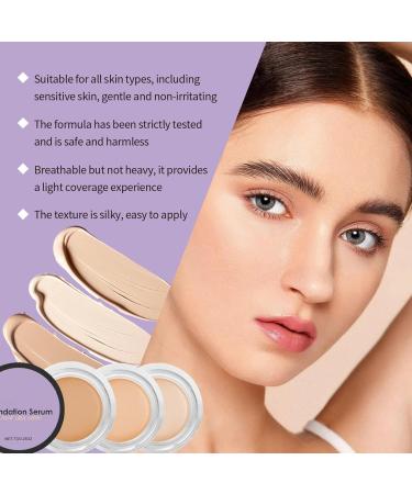 Foundation Serum - Foundation Serum - Make Up gentle coverage | All skin types | With hyaluronic acid | Regenerating effect | Tinted face serum Long-lasting concealer 7g (Dark Skin 7g) - Buy Online on GoSupps.com