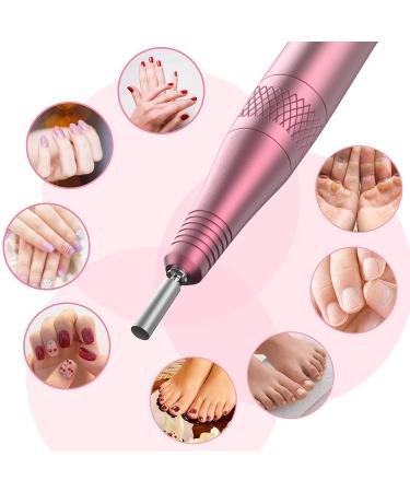 PELCAS Cordless Electric Nail Drill Kit - 20000RPM, 5 Speeds, LCD Display, 11 Attachments - Pink - Buy Online on GoSupps.com
