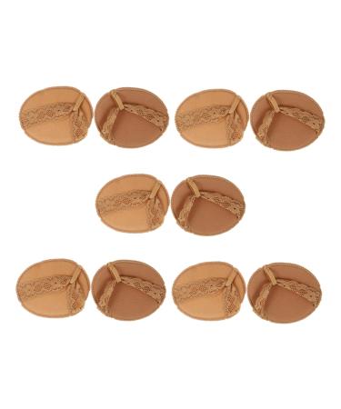 NOLITOY 5 Pairs High Heel Insole Shoe Cushion Toe Socks Five Toe Heelless Socks Girl Foot Pad High Heels Accessory Toe Cushion Pad Shoe Inserts Front Foot Pad Sponge Forefoot Pad Invisible