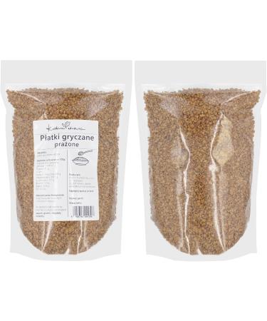  Kuchnia Zdrowia Kuchnia Zdrowia - Grilled Buckwheat Flakes - No Additives - Natural - Leak Proof Packaging with Zipper - Doypack: (1000g) - Buy Online on GoSupps.com