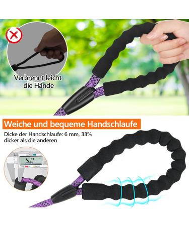 X XBen 15m Thick Dog Leash - Comfortable Padded Handle Training Line for Small & Medium Dogs Lockable Carabiner Purple - Buy Online on GoSupps.com