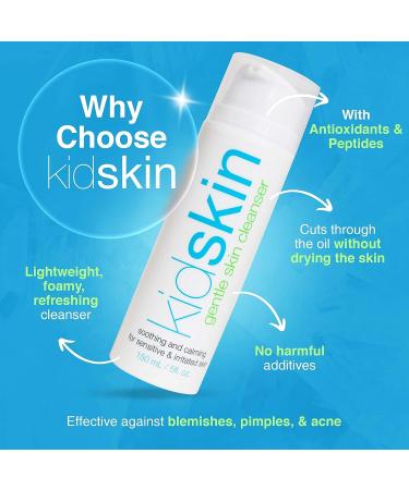 Kidskin Gentle Skin Cleanser - Hydrating Facial Cleanser for Dry Skin | Vegan & Cruelty-Free | 5 fl. oz - Buy Online on GoSupps.com