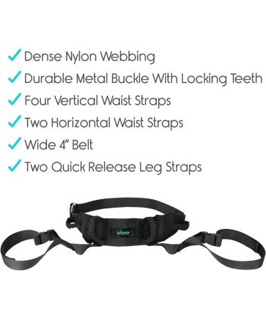 Vive Transfer Belt with Leg Loops - Medical Nursing Safety Gait Assist Device - 52 Inch - Buy Online on GoSupps.com